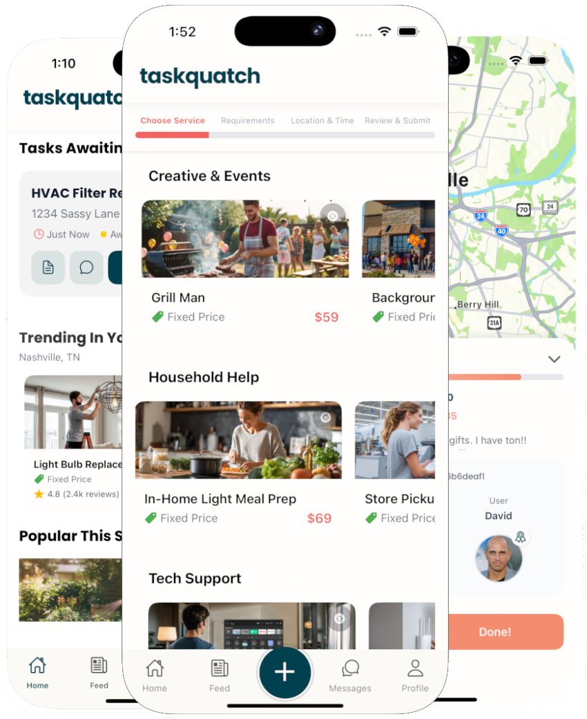 Taskquatch app on a phone